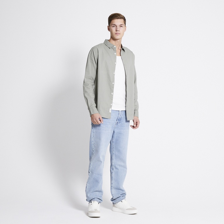 Linen blend shirt "Lucas" Green 1